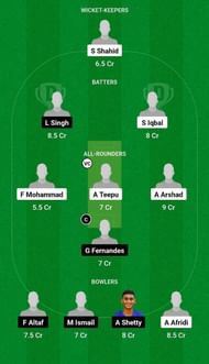 GED vs ZGS Fantasy Suggestion Team 1